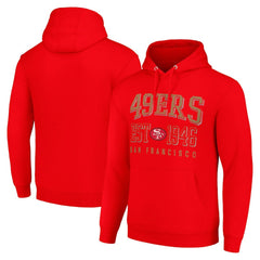 San Francisco 49ers Starter Unisex Throwback Logo Pullover Hoodie - Red Hoodies