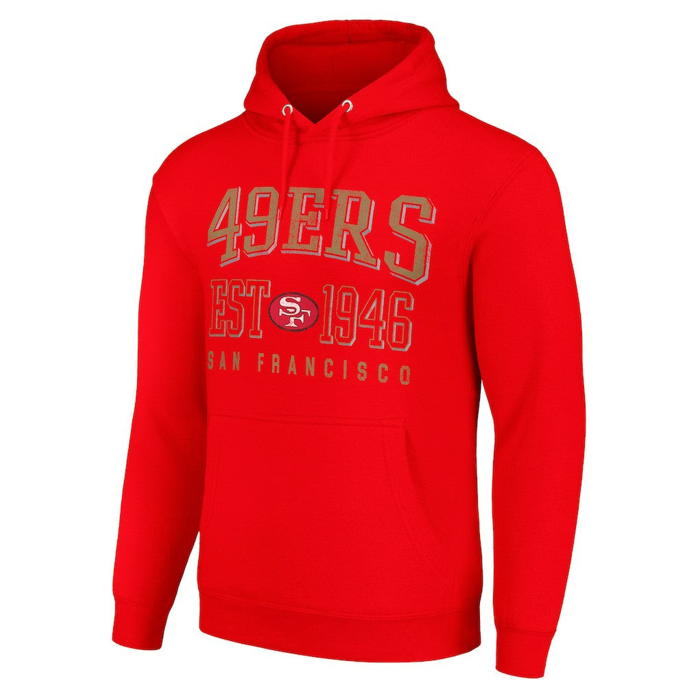 San Francisco 49ers Starter Unisex Throwback Logo Pullover Hoodie - Red Hoodies