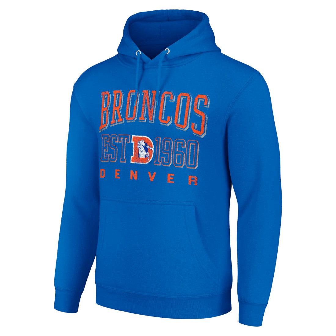 Denver Broncos Starter Unisex Throwback Logo Pullover Hoodie - Royal Hoodies