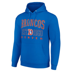 Denver Broncos Starter Unisex Throwback Logo Pullover Hoodie - Royal Hoodies