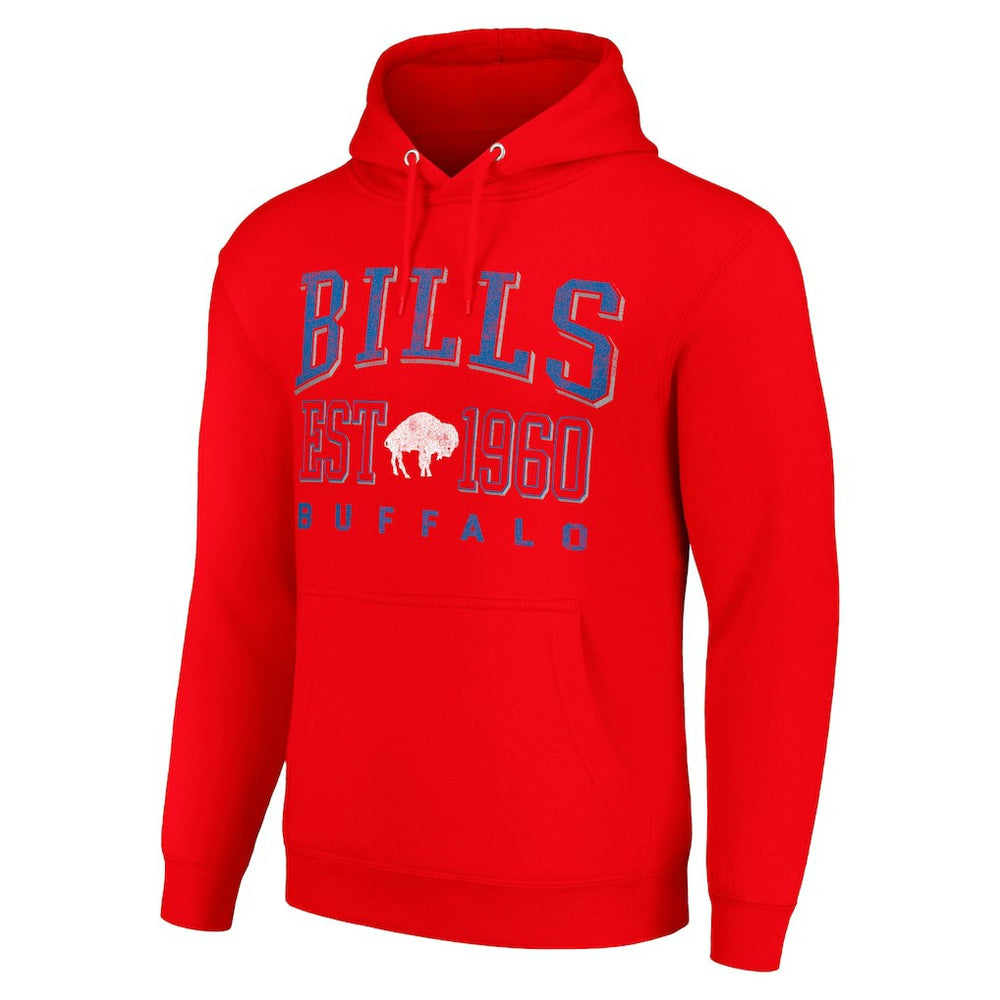 Buffalo Bills Starter Unisex Throwback Logo Pullover Hoodie - Red Hoodies