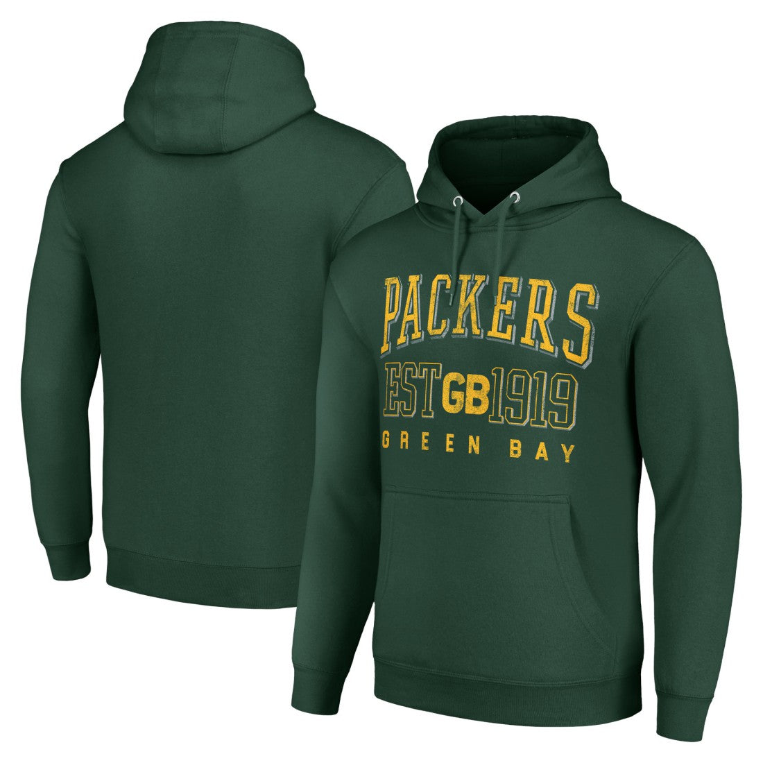 Green Bay Packers Starter Unisex Throwback Logo Pullover Hoodie - Green Hoodies