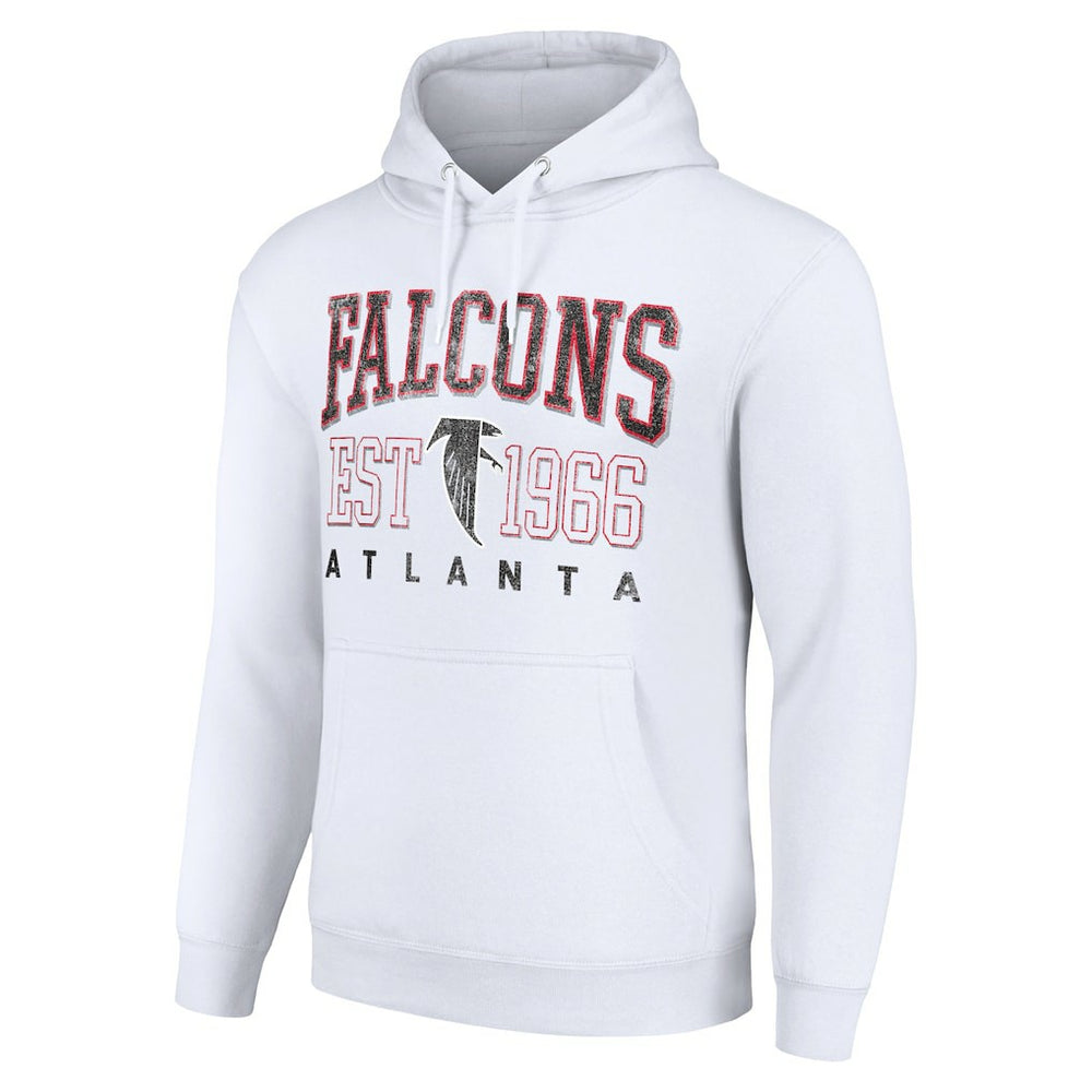 Atlanta Falcons Starter Unisex Throwback Logo Pullover Hoodie - White Hoodies