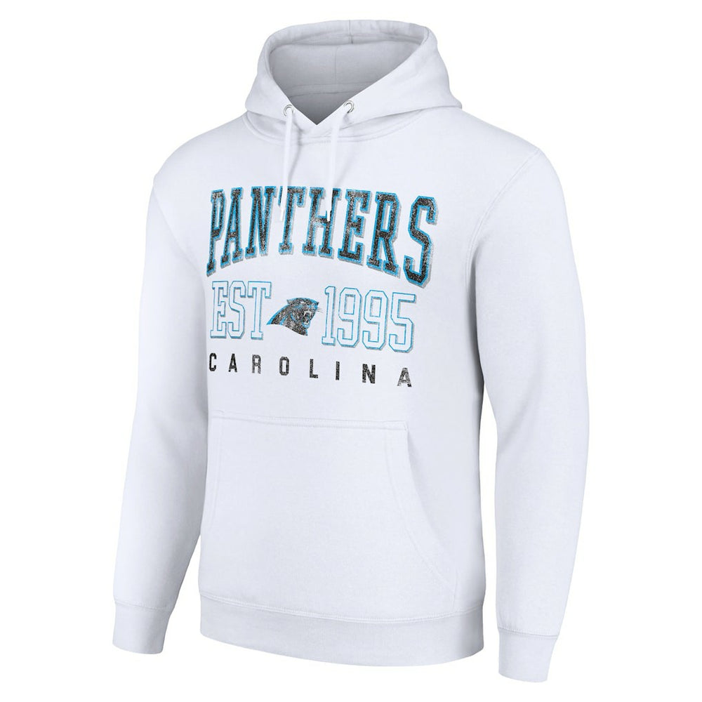 Carolina Panthers Starter Unisex Throwback Logo Pullover Hoodie - White Hoodies