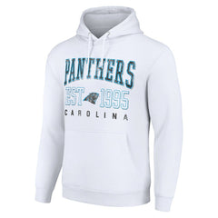 Carolina Panthers Starter Unisex Throwback Logo Pullover Hoodie - White Hoodies