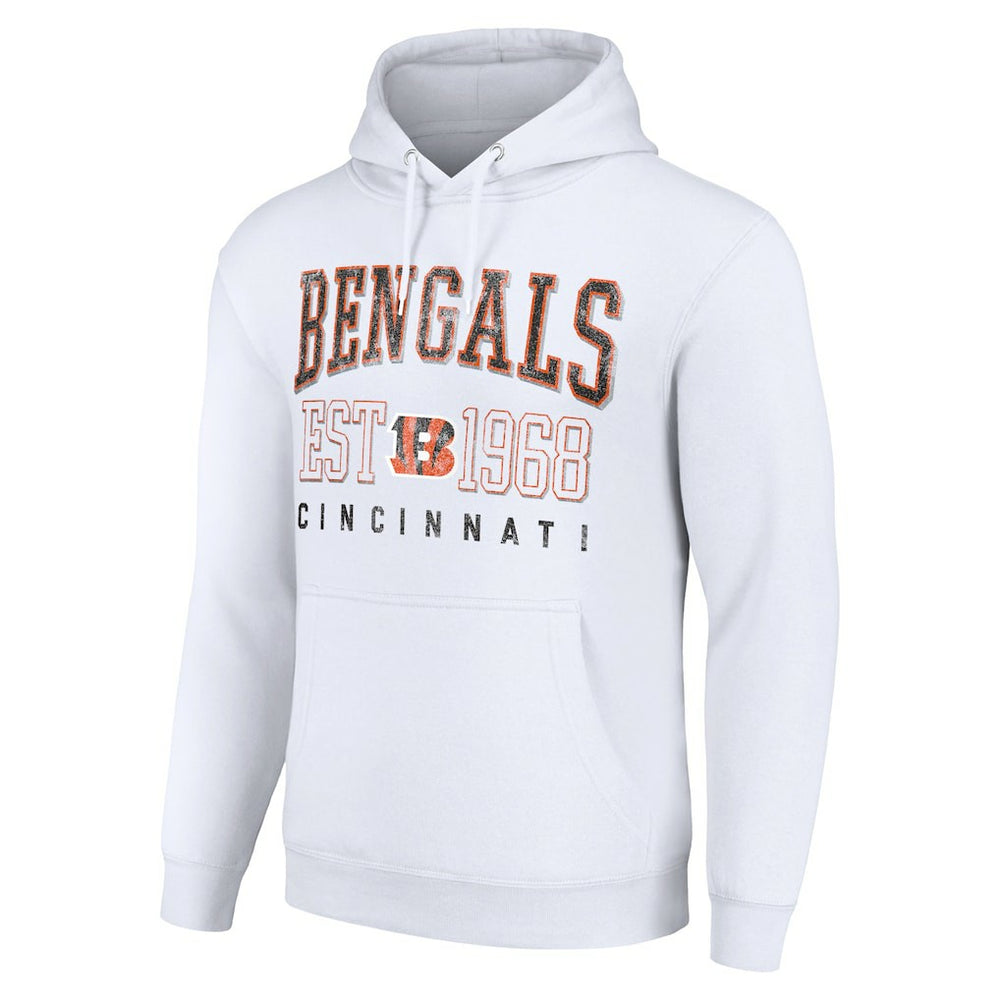 Cincinnati Bengals Starter Unisex Throwback Logo Pullover Hoodie - White Hoodies