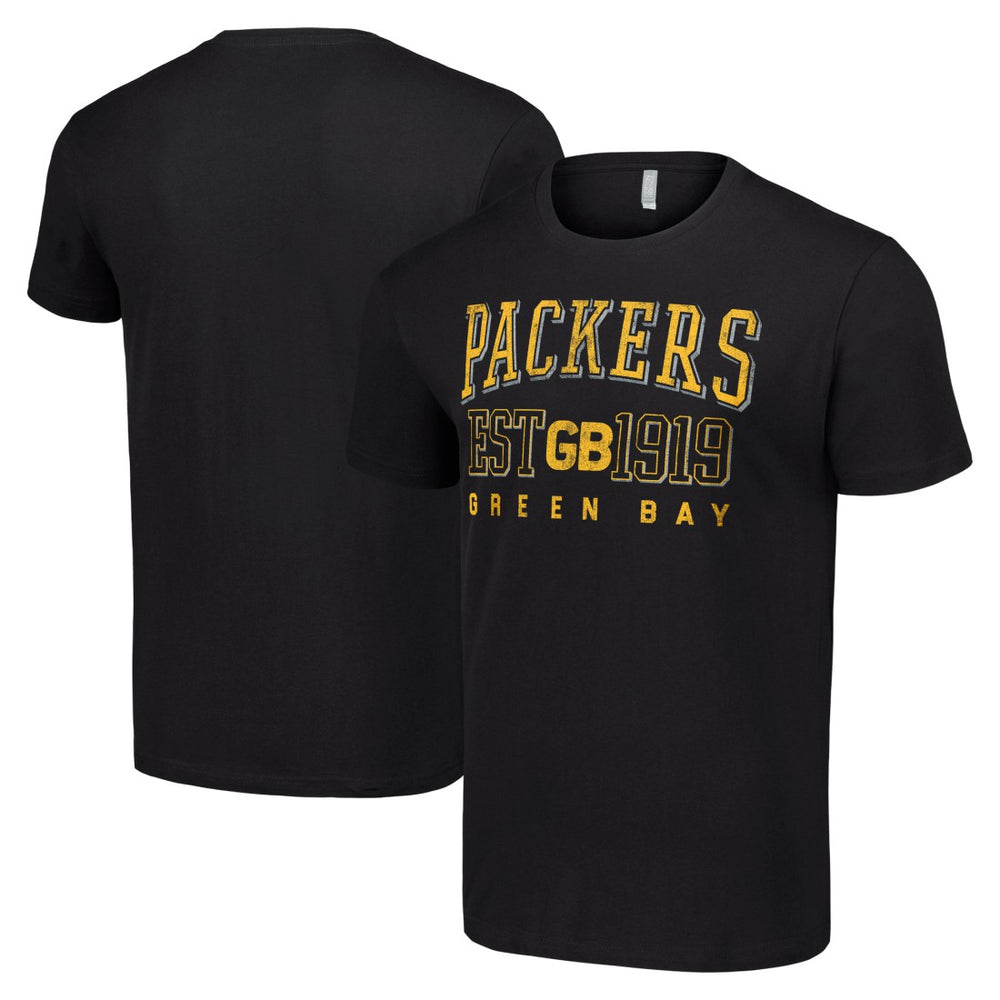 Green Bay Packers Starter Throwback Logo T-Shirt - Black T-shirts