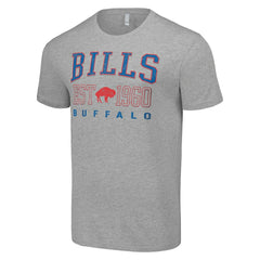 Buffalo Bills Starter Throwback Logo T-Shirt - Heather Gray T-shirts