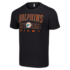 Miami Dolphins Starter Throwback Logo T-Shirt - Black T-shirts