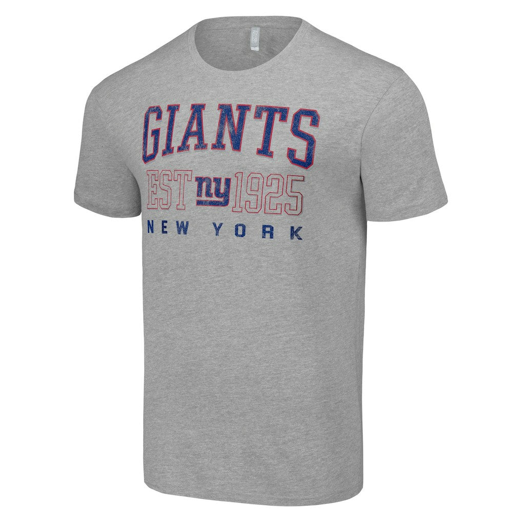 New York Giants Starter Throwback Logo T-Shirt - Heather Gray T-shirts
