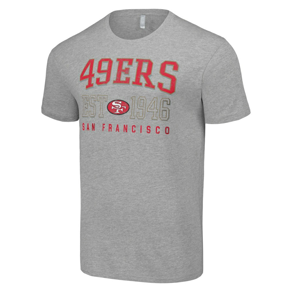 San Francisco 49ers Starter Throwback Logo T-Shirt - Heather Gray T-shirts