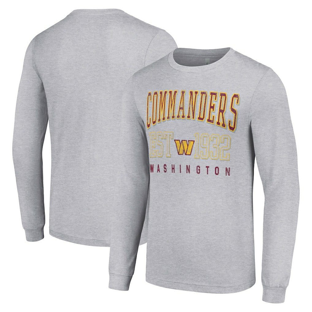 Washington Commanders Starter Throwback Logo Long Sleeve T-Shirt - Heather Gray T-shirts