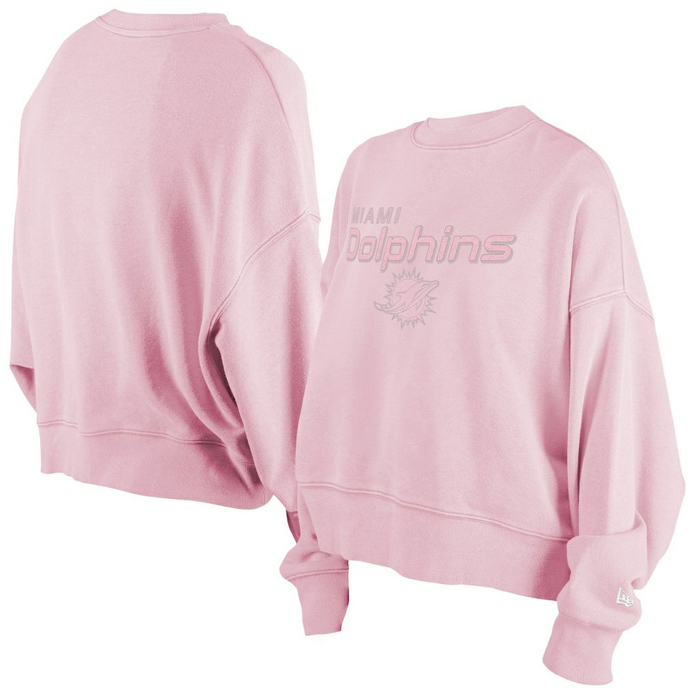 Miami Dolphins New Era Women's Cozy Pullover Sweatshirt - Pink Pullover