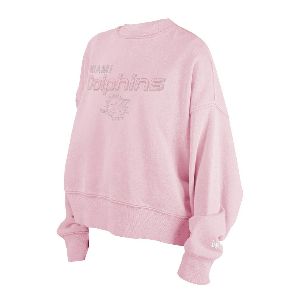 Miami Dolphins New Era Women's Cozy Pullover Sweatshirt - Pink Pullover