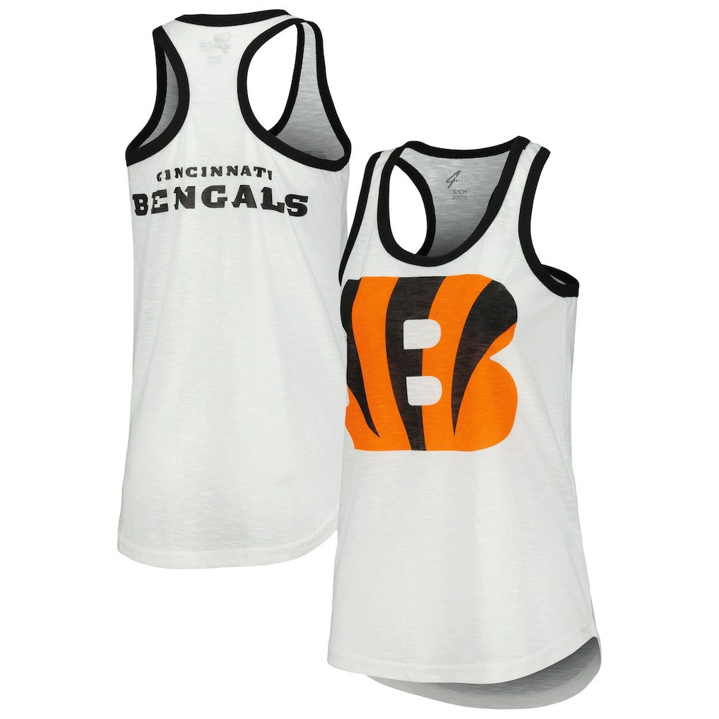 Cincinnati Bengals G-III 4Her by Carl Banks Women's Tater Racerback Tank Top - White Tops