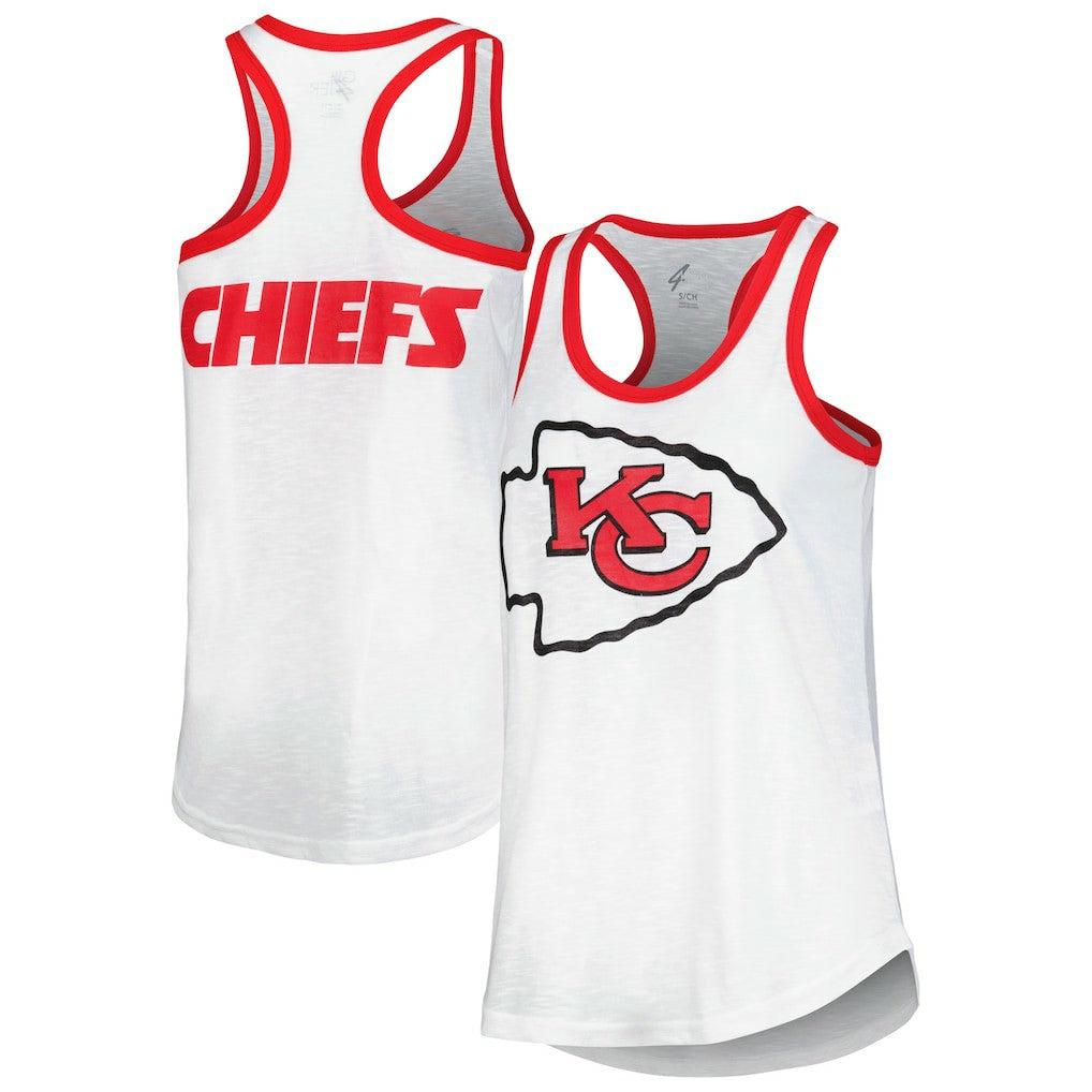 Kansas City Chiefs G-III 4Her by Carl Banks Women's Tater Racerback Tank Top - White Tops