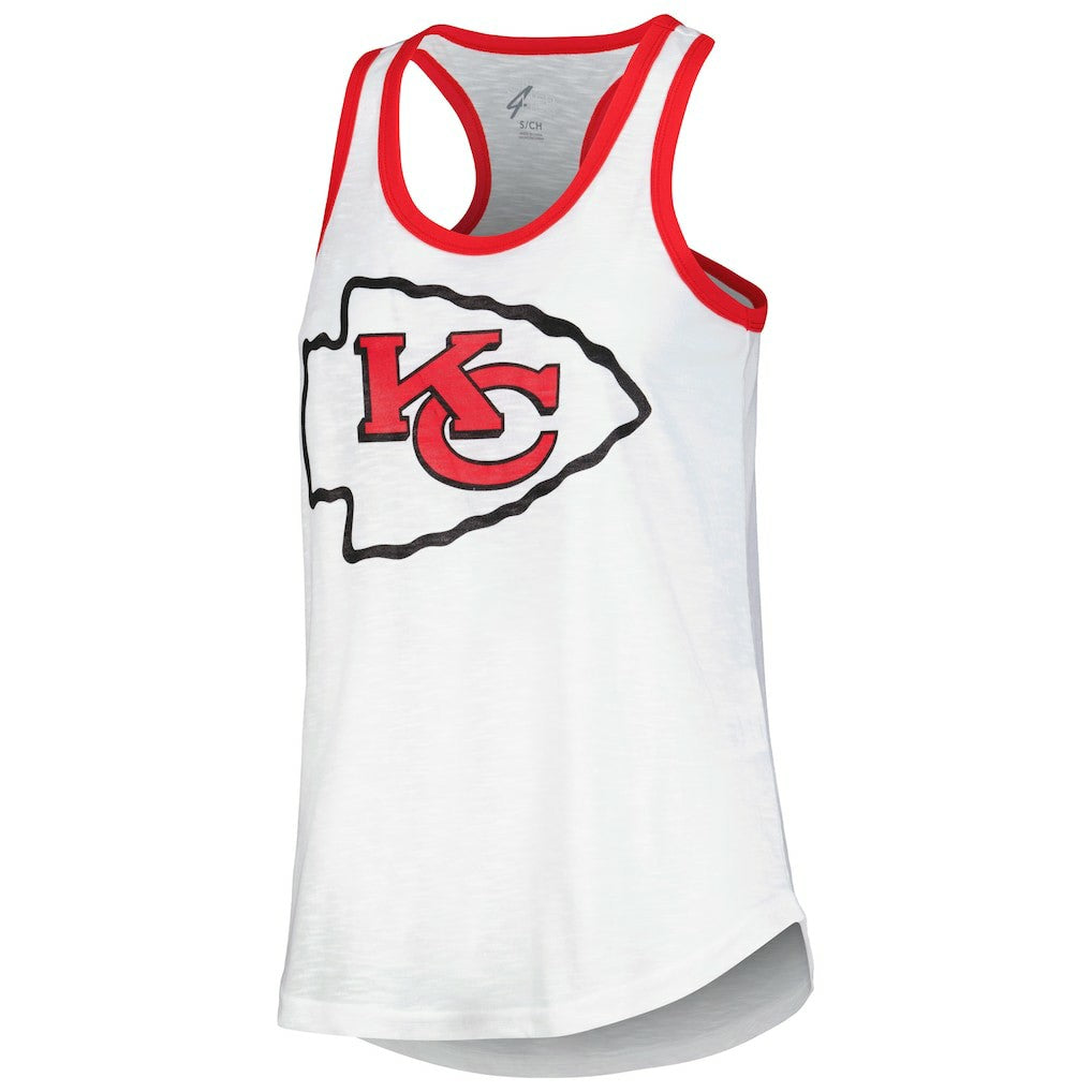 Kansas City Chiefs G-III 4Her by Carl Banks Women's Tater Racerback Tank Top - White Tops