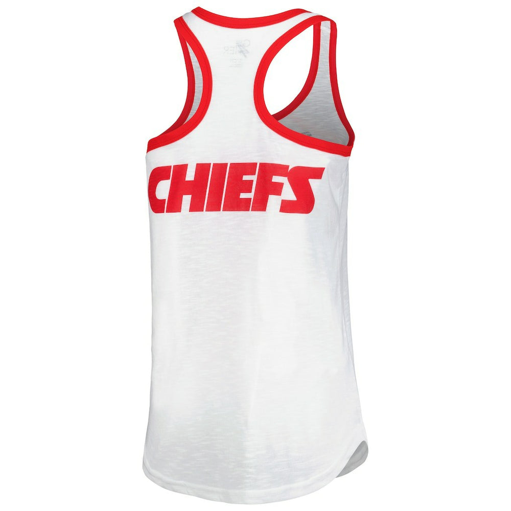 Kansas City Chiefs G-III 4Her by Carl Banks Women's Tater Racerback Tank Top - White Tops