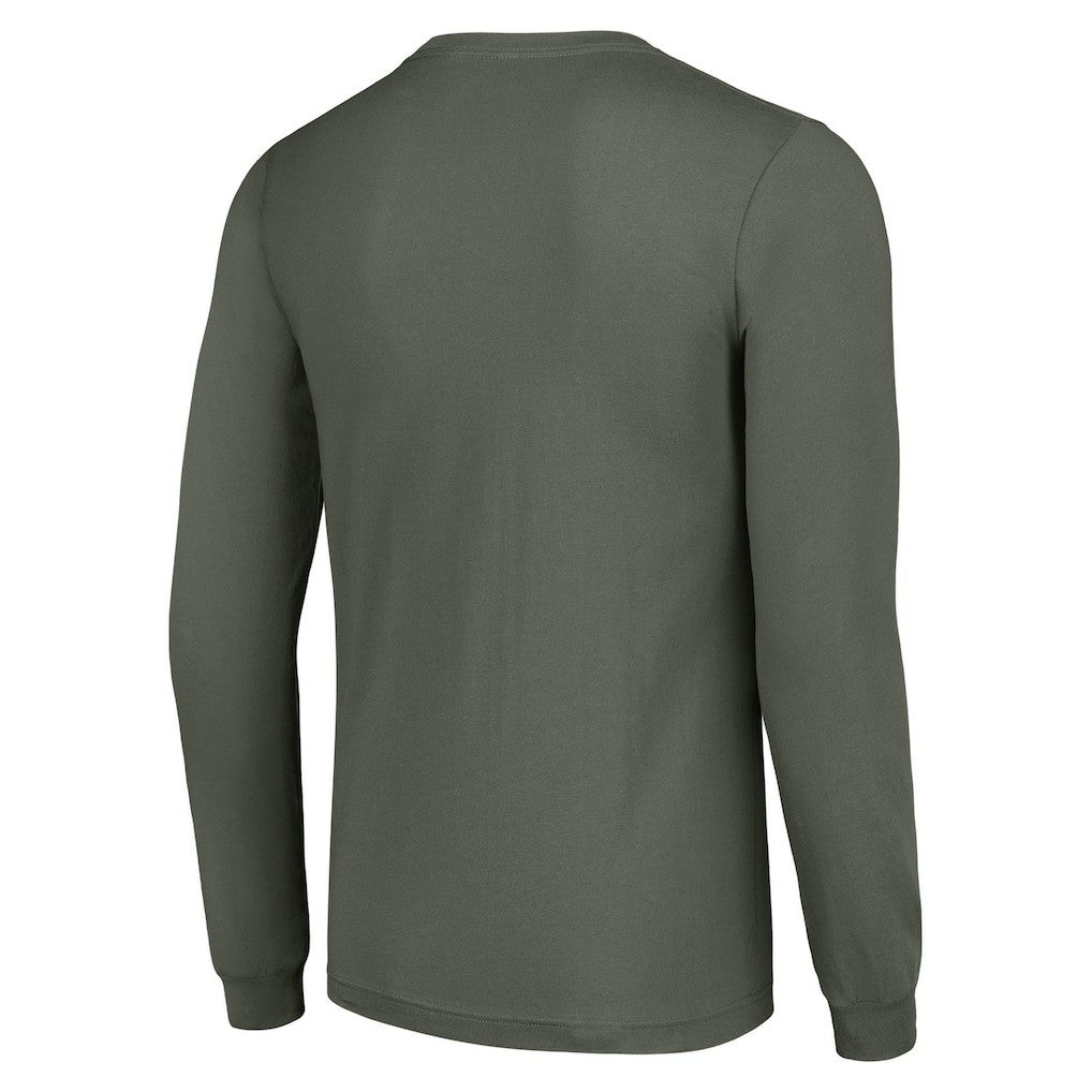 Green Bay Packers Starter Half Helmet Logo Long Sleeve T-Shirt - Green T-shirts