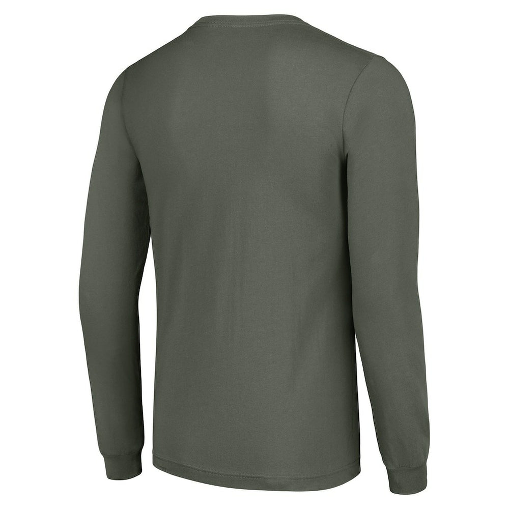 Green Bay Packers Starter Half Helmet Logo Long Sleeve T-Shirt - Green T-shirts