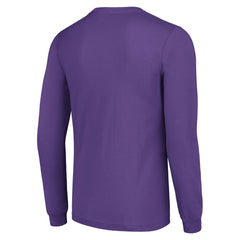 Minnesota Vikings Starter Half Helmet Logo Long Sleeve T-Shirt - Purple T-shirts