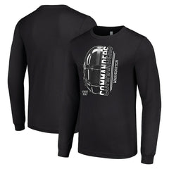 Washington Commanders Starter Half Helmet Logo Long Sleeve T-Shirt - Black T-shirts