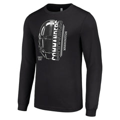 Washington Commanders Starter Half Helmet Logo Long Sleeve T-Shirt - Black T-shirts