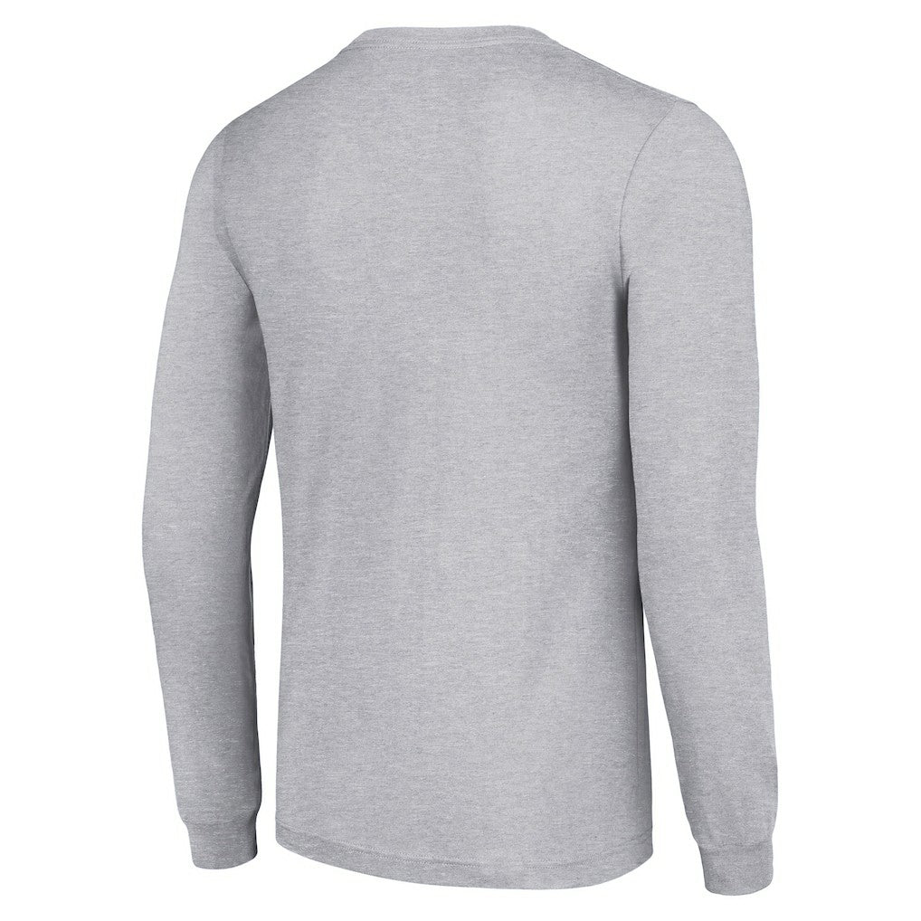 Pittsburgh Steelers Starter Half Helmet Logo Long Sleeve Heathered T-Shirt - Heather Gray T-shirts