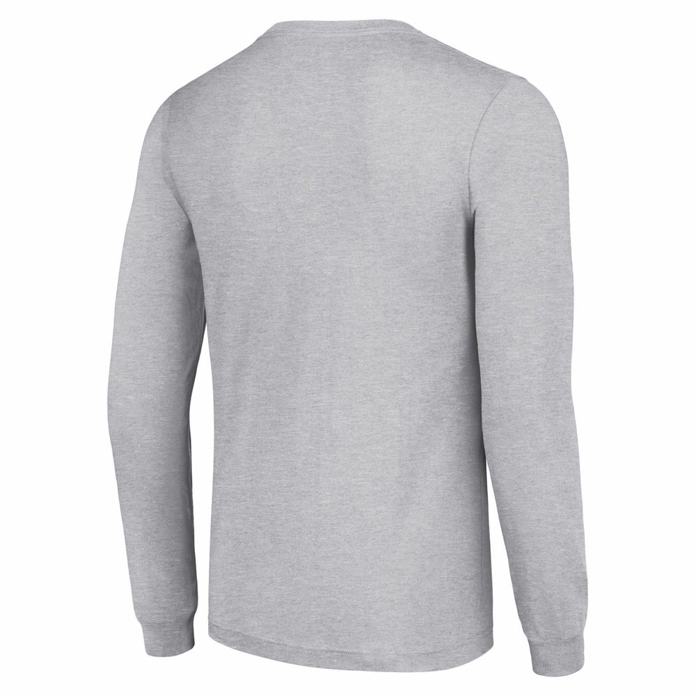 Detroit Lions Starter Half Helmet Logo Long Sleeve Heathered T-Shirt - Heather Gray T-shirts