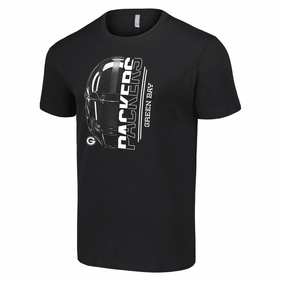 Green Bay Packers Starter Half Helmet Logo T-Shirt - Black T-shirts