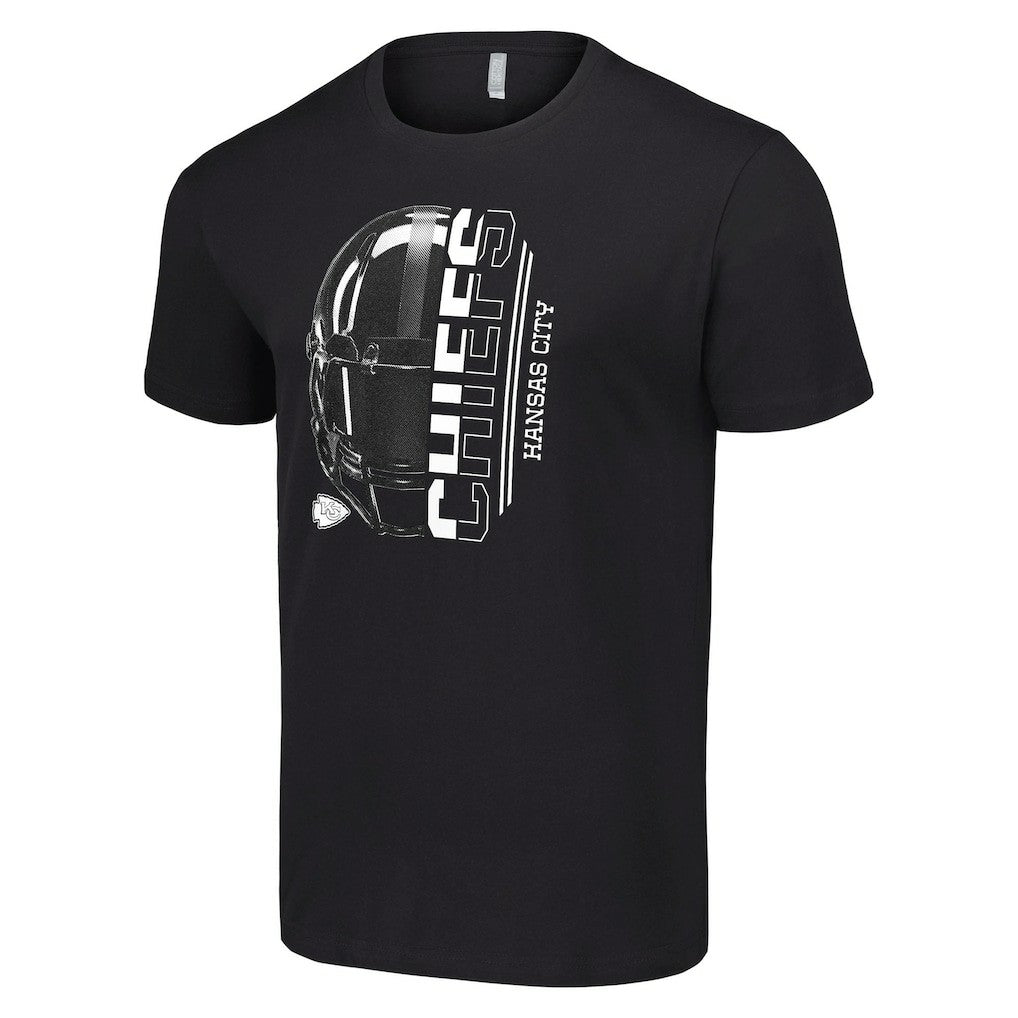 Kansas City Chiefs Starter Half Helmet Logo T-Shirt - Black T-shirts