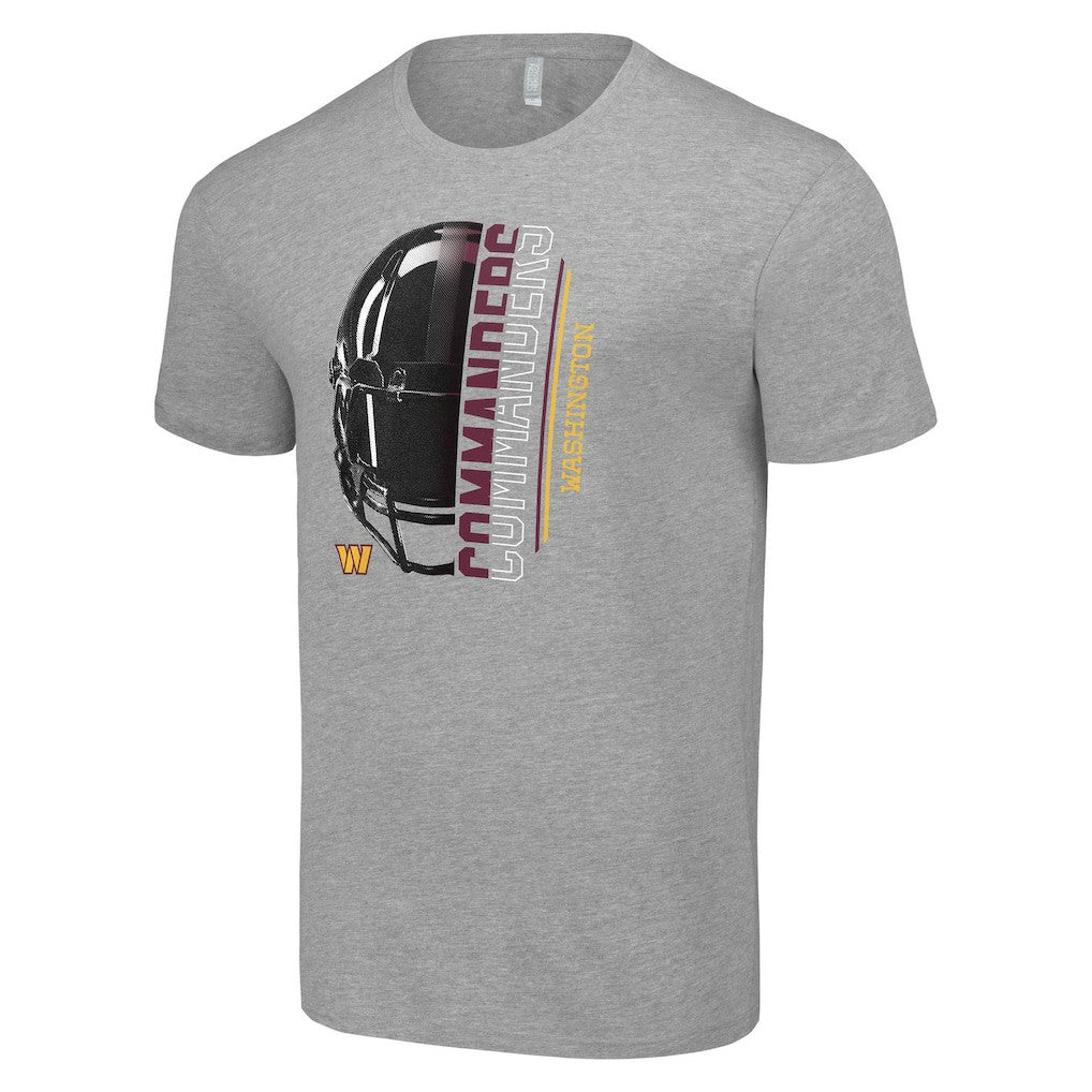 Washington Commanders Starter Half Helmet Logo T-Shirt - Heather Gray T-shirts
