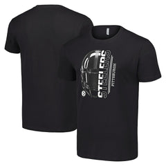 Pittsburgh Steelers Starter Half Helmet Logo T-Shirt - Black T-shirts