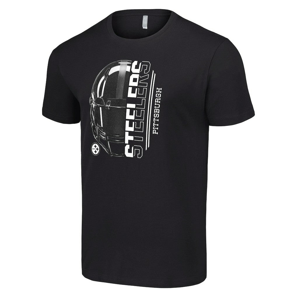Pittsburgh Steelers Starter Half Helmet Logo T-Shirt - Black T-shirts