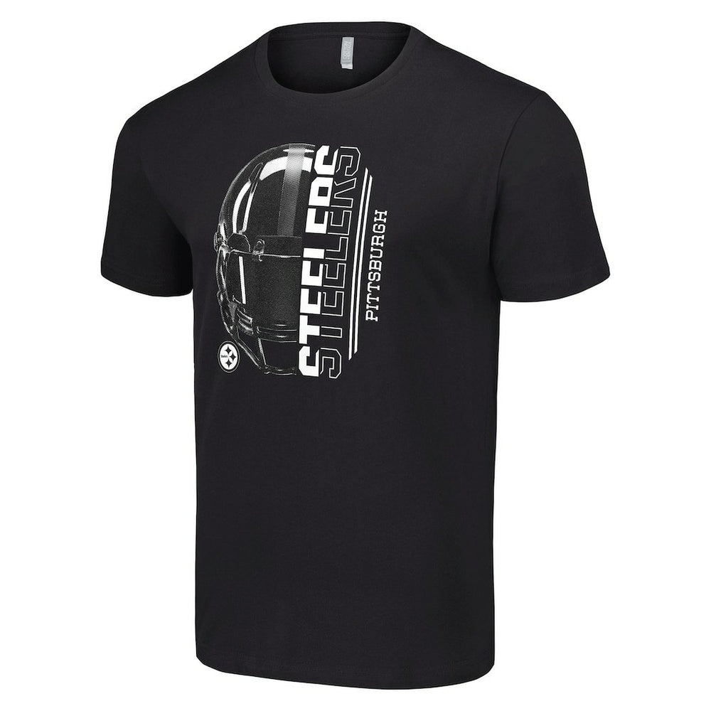 Pittsburgh Steelers Starter Half Helmet Logo T-Shirt - Black T-shirts