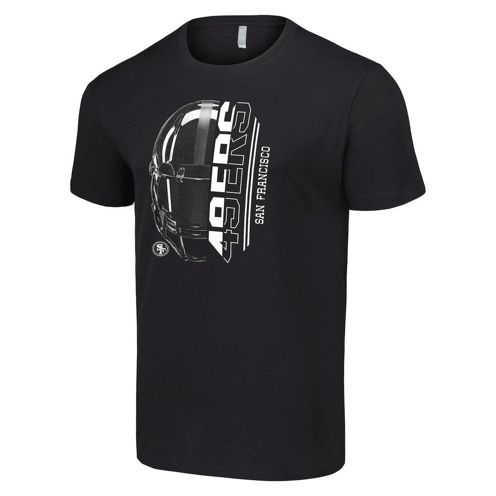 San Francisco 49ers Starter Half Helmet Logo T-Shirt - Black T-shirts