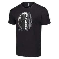 San Francisco 49ers Starter Half Helmet Logo T-Shirt - Black T-shirts