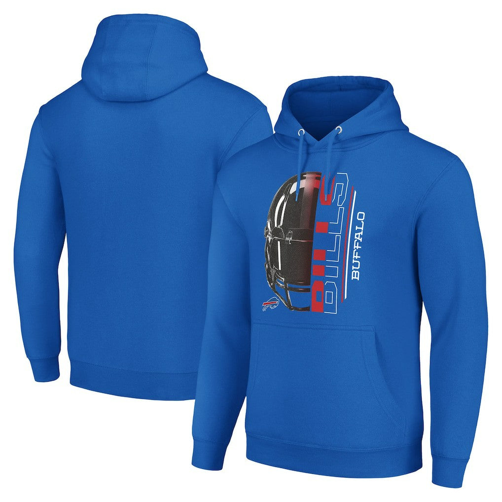 Buffalo Bills Starter Unisex Half Helmet Logo Pullover Hoodie - Royal Hoodies