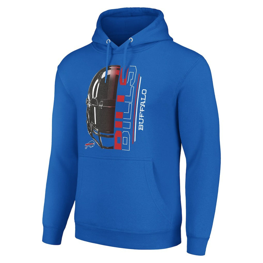 Buffalo Bills Starter Unisex Half Helmet Logo Pullover Hoodie - Royal Hoodies