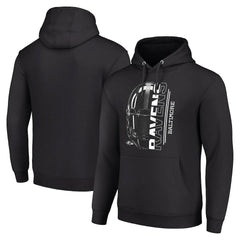 Baltimore Ravens Starter Unisex Half Helmet Logo Pullover Hoodie - Black Hoodies
