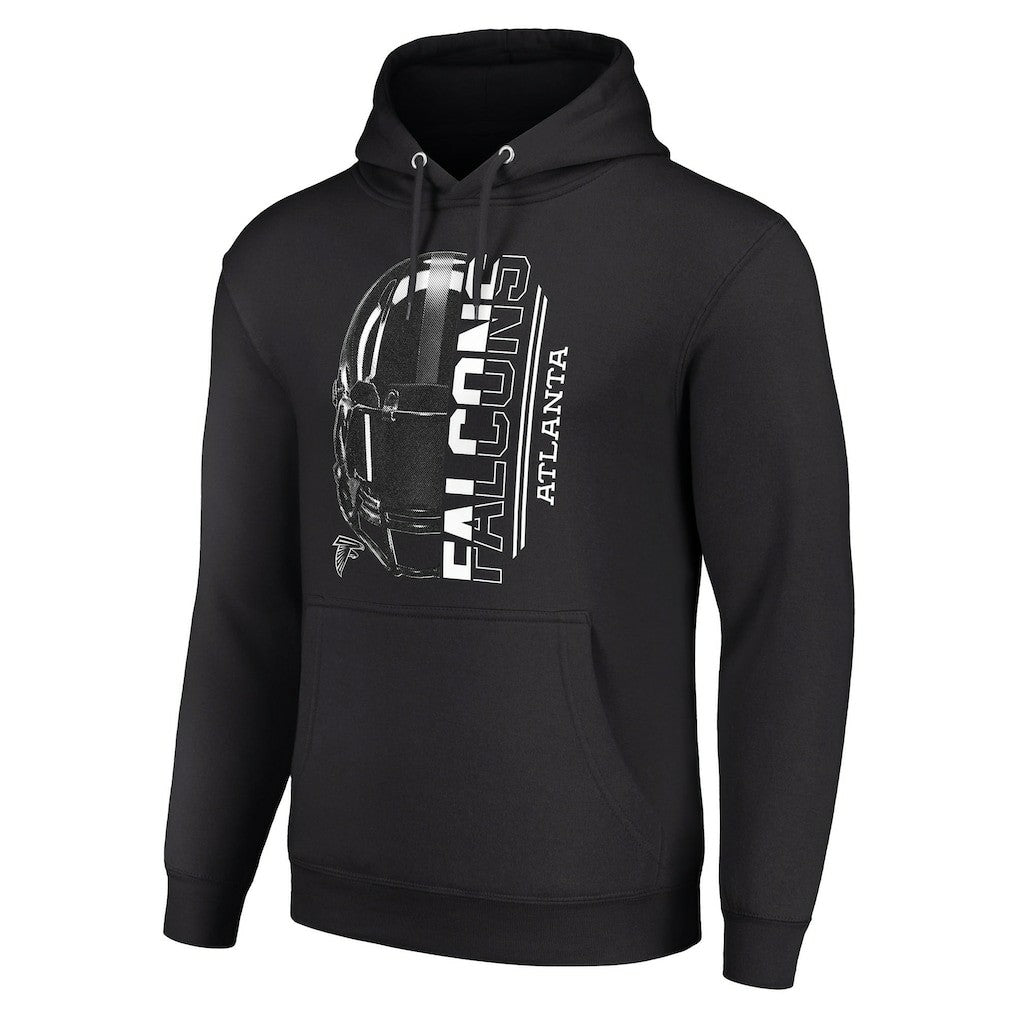 Atlanta Falcons Starter Unisex Half Helmet Logo Pullover Hoodie - Black Hoodies