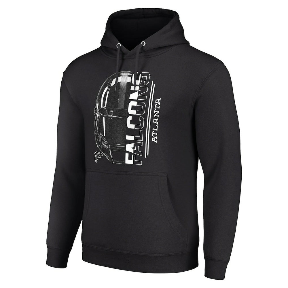 Atlanta Falcons Starter Unisex Half Helmet Logo Pullover Hoodie - Black Hoodies