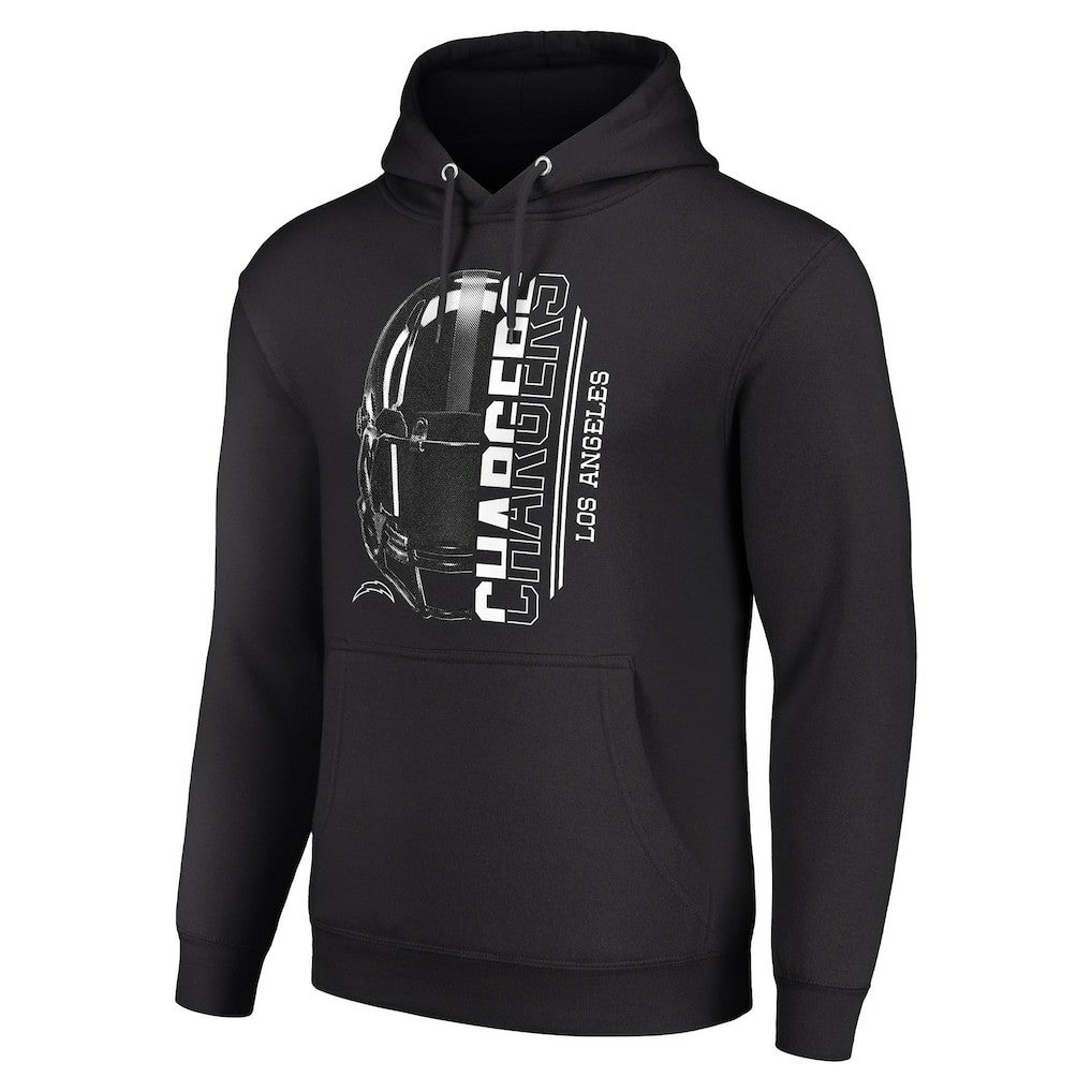 Los Angeles Chargers Starter Unisex Half Helmet Logo Pullover Hoodie - Black Hoodies