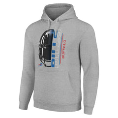 Buffalo Bills Starter Unisex Half Helmet Logo Pullover Hoodie - Heather Gray Hoodies