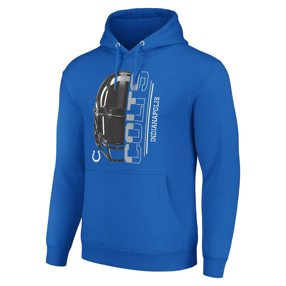 Indianapolis Colts Starter Unisex Half Helmet Logo Pullover Hoodie - Royal Hoodies