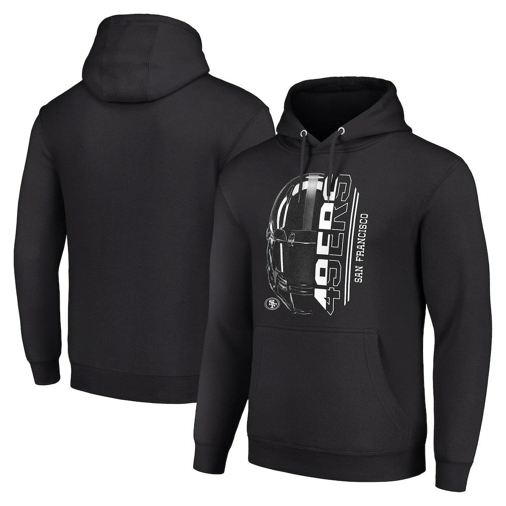 San Francisco 49ers Starter Unisex Half Helmet Logo Pullover Hoodie - Black Hoodies