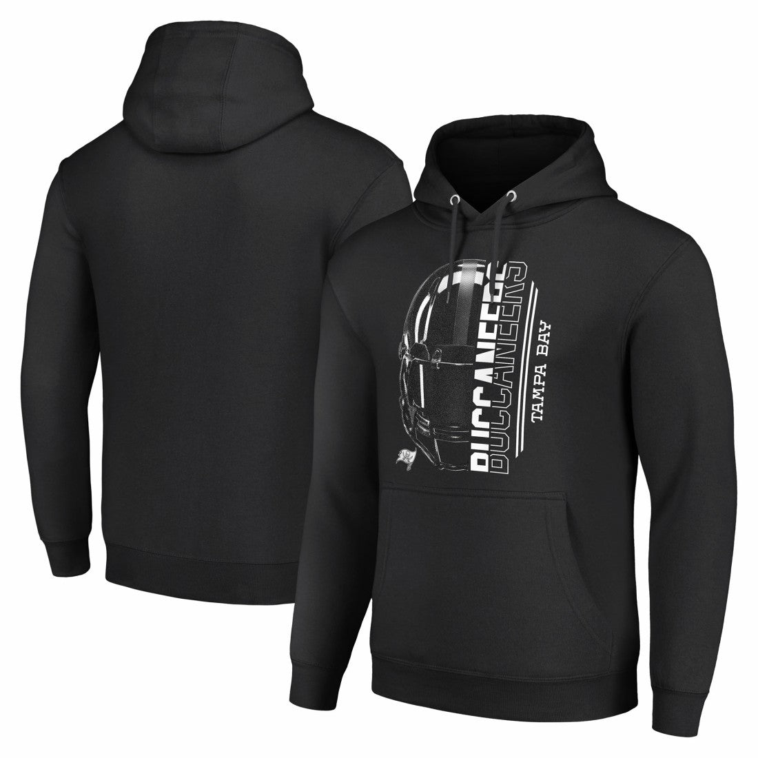 Tampa Bay Buccaneers Starter Unisex Half Helmet Logo Pullover Hoodie - Black Hoodies