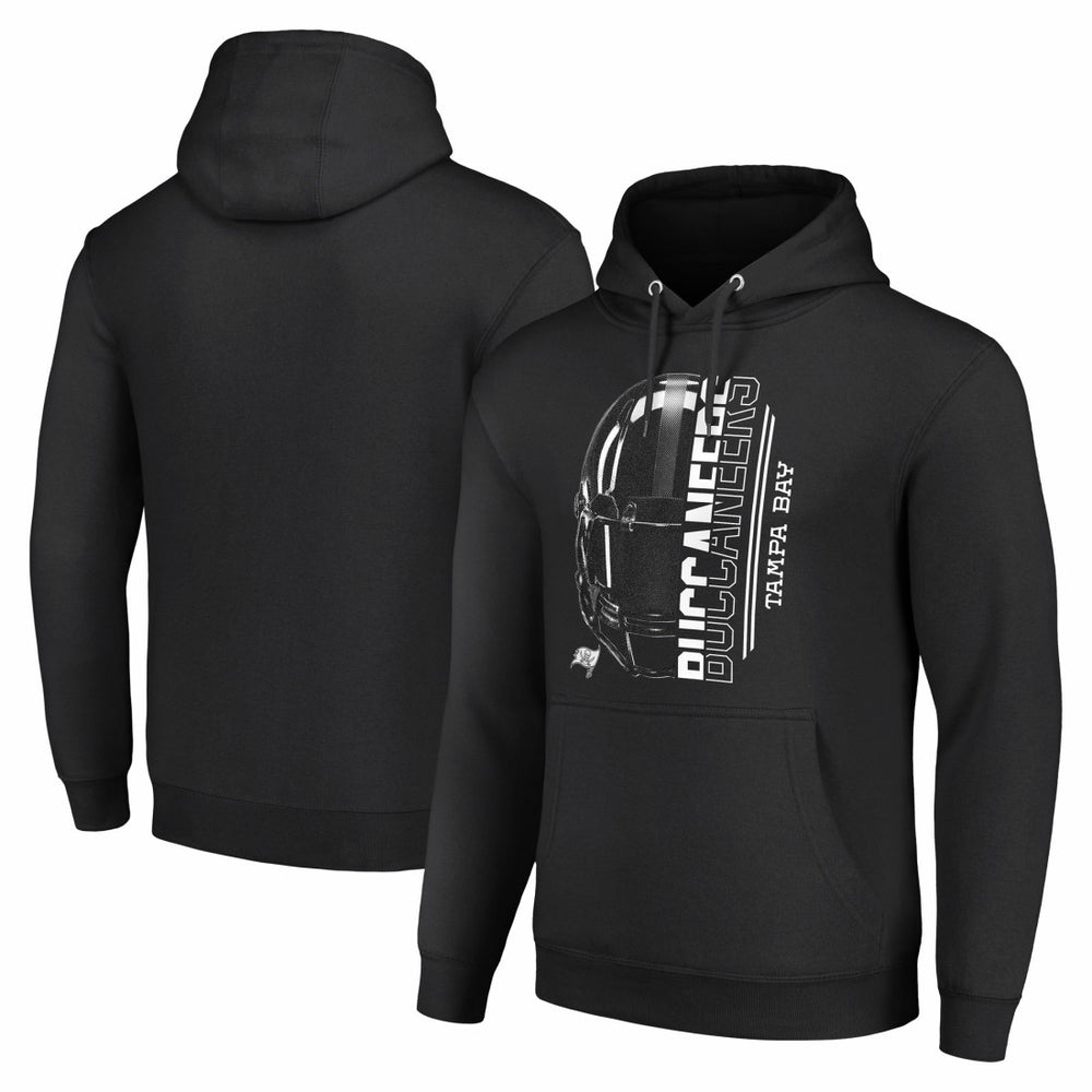 Tampa Bay Buccaneers Starter Unisex Half Helmet Logo Pullover Hoodie - Black Hoodies