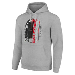 Atlanta Falcons Starter Unisex Half Helmet Logo Pullover Hoodie - Heather Gray Hoodies