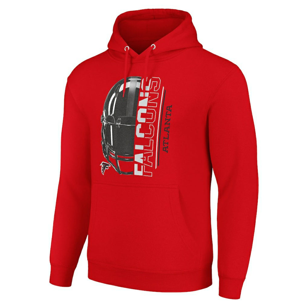 Atlanta Falcons Starter Unisex Half Helmet Logo Pullover Hoodie - Red Hoodies